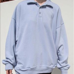 Blue Brandy Melville Collared Crew Neck